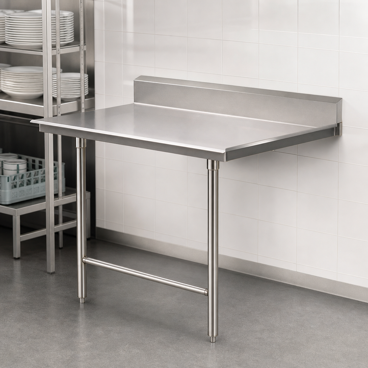 Product image #3 for Eagle Group Straight Clean Dishtable, 30 x 30 Inches, Right-to-Left Operation, 16/430 Stainless Steel Top