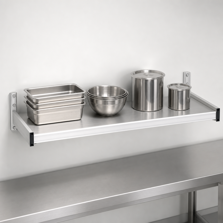 Product image #3 for Fermod Solid Wall Shelving Unit, 38 in. W x 18 in. D, Wall-Mounted Aluminum Shelf