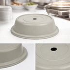 Thumbnail image #4 for Cambro Versa Camcover® 913VS101 Round Fiberglass Plate Cover, Antique Parchment, 9-13/16-Inch Inside Diameter Case of 12