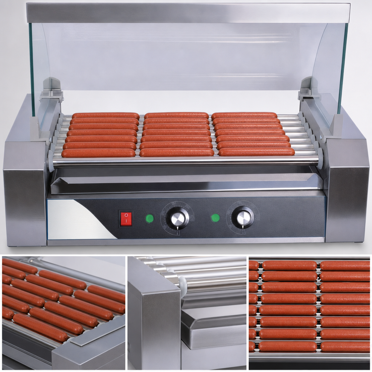 Product image #3 for Sapphire 30 Hot Dog Roller Grill with 11 18-Inch Non-Stick Rollers
