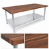 Thumbnail image #3 for John Boos 48 x 24-Inch American Black Walnut Wood Top Work Table with Open Galvanized Base and Adjustable Undershelf