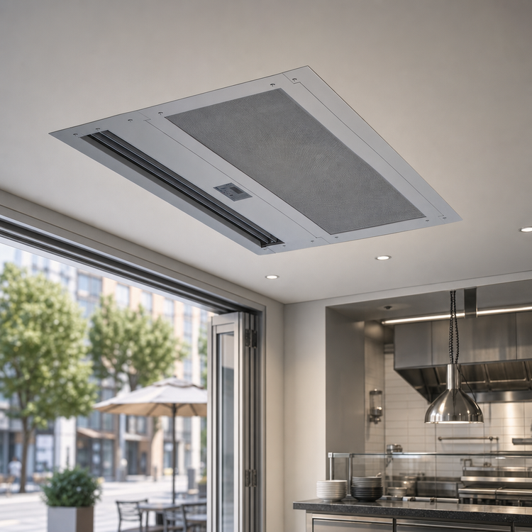 Product image #3 for Berner Architectural Recessed 12 Electric Heated Air Curtain, 144-Inch Opening, 3 Motors