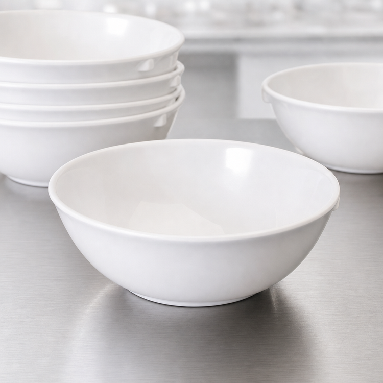 Product image #4 for Winco 11 oz White Round Melamine Nappie Bowl
