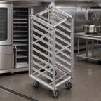 Thumbnail image #3 for Baxter Manufacturing BDSSRSB-12 Stainless Steel Single Side-Load Rack for Double Rack Oven, 12 Slides, 5-Inch Spacing