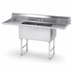 Thumbnail image #3 for Advance Tabco 68-Inch 2-Compartment Fabricated Sink with Left and Right Drainboards, 304 Stainless Steel