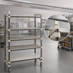 Thumbnail image #3 for Cambro Camshelving® Elements EMT244880VS5480 5-Tier Mobile Overhead-Track Shelving Starter Unit, 24 x 48 x 80 in, 900-lb Capacity