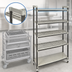 Thumbnail image #3 for Cambro Camshelving Elements XTRA High Density Top Rail Stationary Starter Shelving Unit, 24 x 36 x 81 Inch, 5-Tier, Speckled Gray