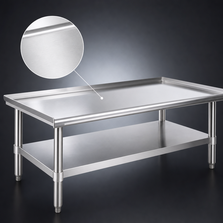 Product image #3 for Eagle Group 24-3/8-Inch x 30-3/8-Inch Stainless Steel Griddle/Equipment Stand with Adjustable Undershelf