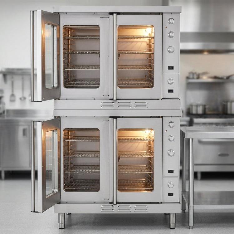 Product image #2 for Duke 613Q-G2XX Double-Deck Full-Size Gas Convection Oven with 8" Legs
