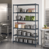 Thumbnail image #3 for 72-Inch W x 18-Inch D 5-Shelf Wire Shelving Unit with 86-Inch Posts, Slate Gray Epoxy Finish