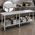 Thumbnail image #3 for Eagle Deluxe Series Stainless Steel Work Table with Adjustable Galvanized Undershelf, 108 x 24 Inches