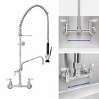 Thumbnail image #3 for Fisher 48930 Pre-Rinse Add-On Faucet, 8-Inch On-Center Splash/Wall Mount, 16-Inch Spring Gooseneck Spout