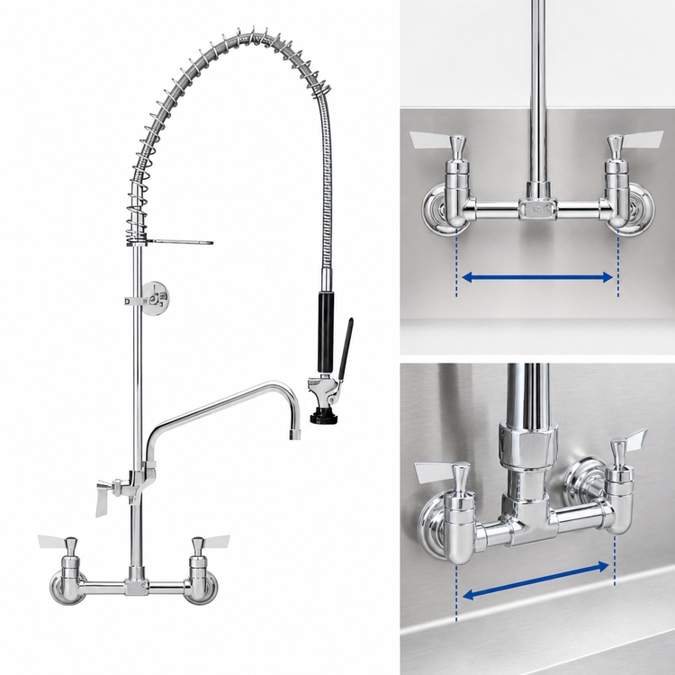 Product image #3 for Fisher 48930 8-Inch OC Splash-Mounted Pre-Rinse Add-On Faucet with 16-Inch Spring Gooseneck Spout
