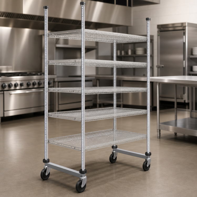 Product image #3 for Quantum 24-Inch Overhead Track Shelving Mobile Kit with 74-Inch Posts