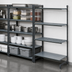 Thumbnail image #3 for Camshelving Basics Plus 4-Shelf Vented and Solid Add-On Polymer Shelving Unit, 18 x 48 x 64 Inches, Brushed Graphite