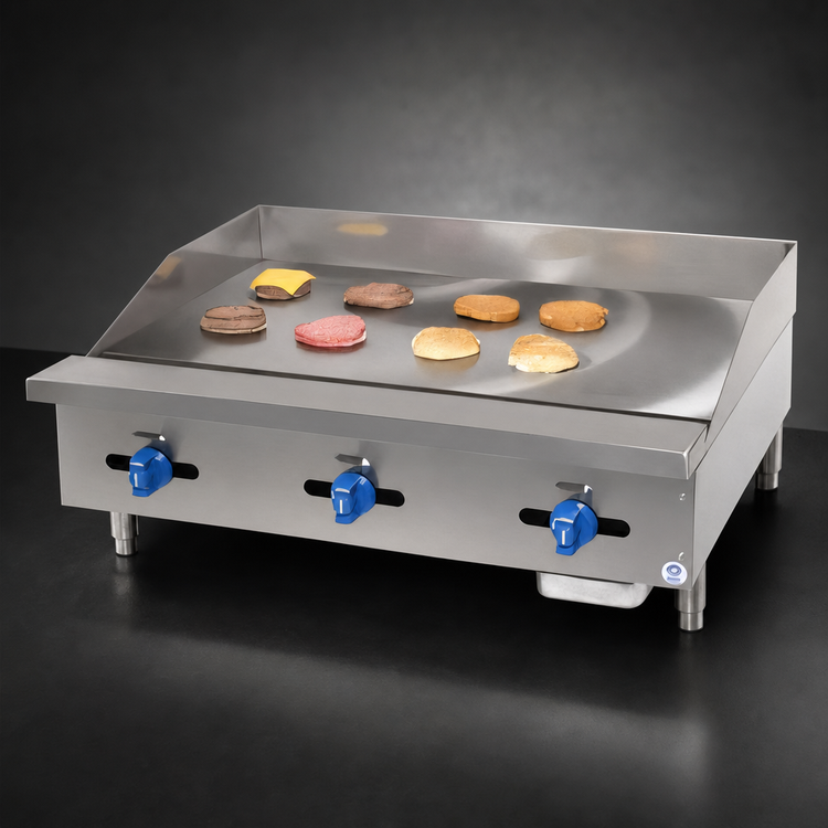 Product image #3 for Comstock-Castle Castle Series 60-Inch Countertop Gas Griddle with 1-Inch Polished Steel Plate and Manual Controls