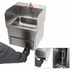 Thumbnail image #4 for John Boos Wall-Mounted Hand Sink with Eye Wash and Knee-Activated Faucet, Left/Right Side Splashes