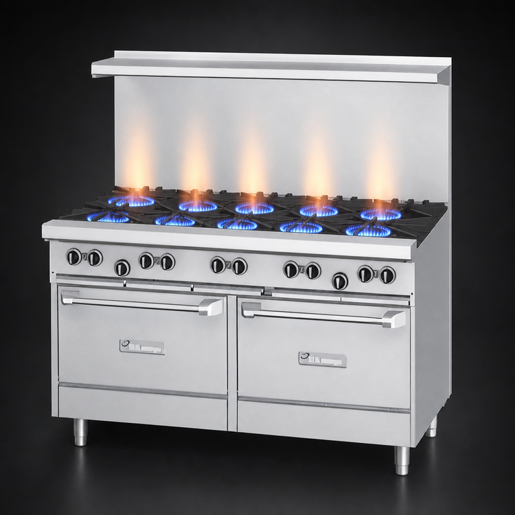 Product image #3 for Garland US Range U Series 60-Inch Gas Restaurant Range with 6 Open Burners, 24-Inch Griddle, Standard Oven, and Storage Base