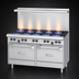 Thumbnail image #3 for Garland US Range U Series 60-Inch Gas Restaurant Range with 6 Open Burners, 24-Inch Griddle, Standard Oven, and Storage Base