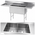 Thumbnail image #3 for Advance Tabco Special Value Series 2-Compartment Fabricated Sink with Left and Right Drainboards, 18
