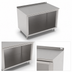 Thumbnail image #3 for John Boos Open Front Cabinet Base Work Table with 14-Gauge Stainless Steel Top, 84 x 30 Inches, 1-1/2-Inch Rear Riser