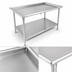 Thumbnail image #3 for John Boos 36-7/8-Inch Stainless Steel Dish Sorting Table with Raised Edge, Undershelf, and Adjustable Bullet Feet