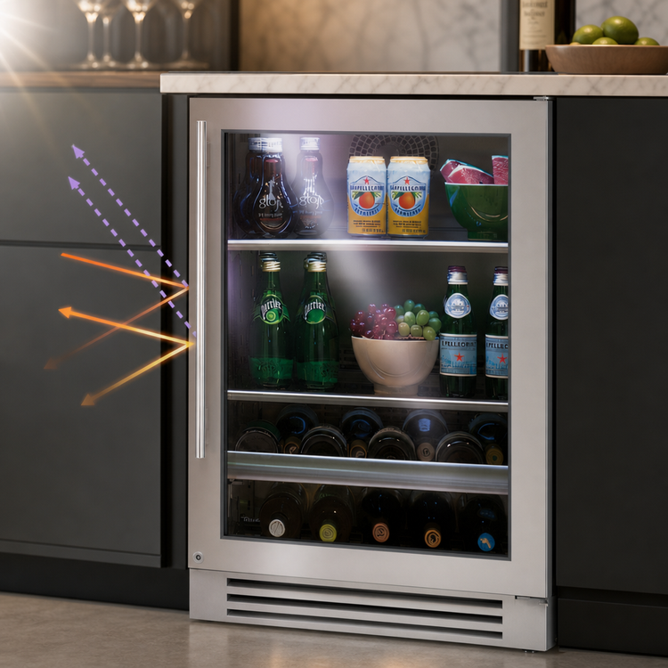 Product image #3 for True Residential 24-Inch Single-Section Undercounter Beverage Center with Glass Door