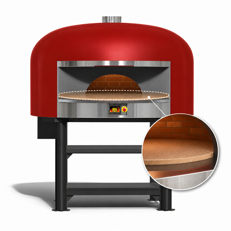 Product image #3 for Marra Forni NP70G Neapolitan Gas-Fired Round Brick Deck Pizza Oven on Stand