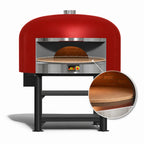 Thumbnail image #3 for Marra Forni Neapolitan NP70G Gas-Fired Round Brick Deck Pizza Oven with Programmable Touch-Screen Controls, 16-Inch Capacity, Stand-Mounted