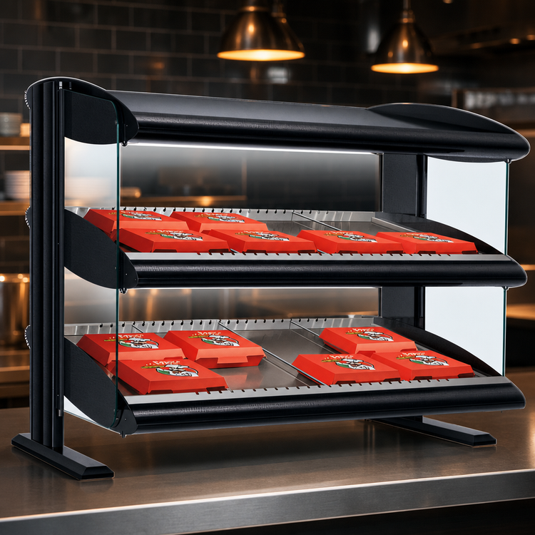 Product image #3 for Hatco HXMS-42D 42-Inch Countertop Slant Heated Merchandiser with LED Lighting