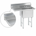 Thumbnail image #3 for Advance Tabco 1-Compartment Fabricated Sink with Left-Hand Drainboard, 18 x 18 x 14 Inch Bowl