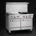 Thumbnail image #3 for Ultimate 48-Inch Gas Restaurant Range with 36-Inch Griddle, Standard Oven and Cabinet Base