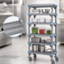 Thumbnail image #3 for Quantum Millenia Mobile 5-Shelf Polymer Starter Shelving Unit, 60 x 21 x 62 Inches, Gray