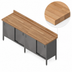 Thumbnail image #3 for John Boos 96-Inch x 24-Inch Wood Top Work Table with Cabinet Base and Sliding Doors, 1-3/4-Inch Maple Top
