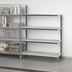 Thumbnail image #3 for Cambro Camshelving Elements XTRA 4-Tier Vented Stationary Add-On Polymer Shelving Unit, 21 x 60 x 72 Inches, Speckled Gray