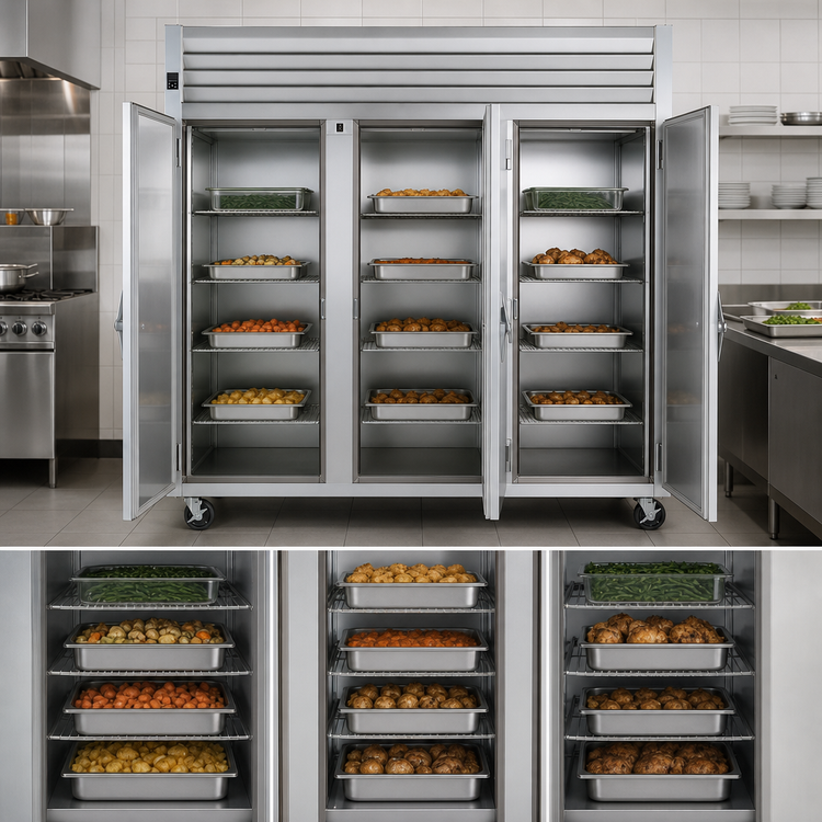 Product image #3 for Traulsen Spec-Line RHF332W-FHS Three-Section Heated Reach-In Holding Cabinet, Standard Depth, Full-Height Solid Doors