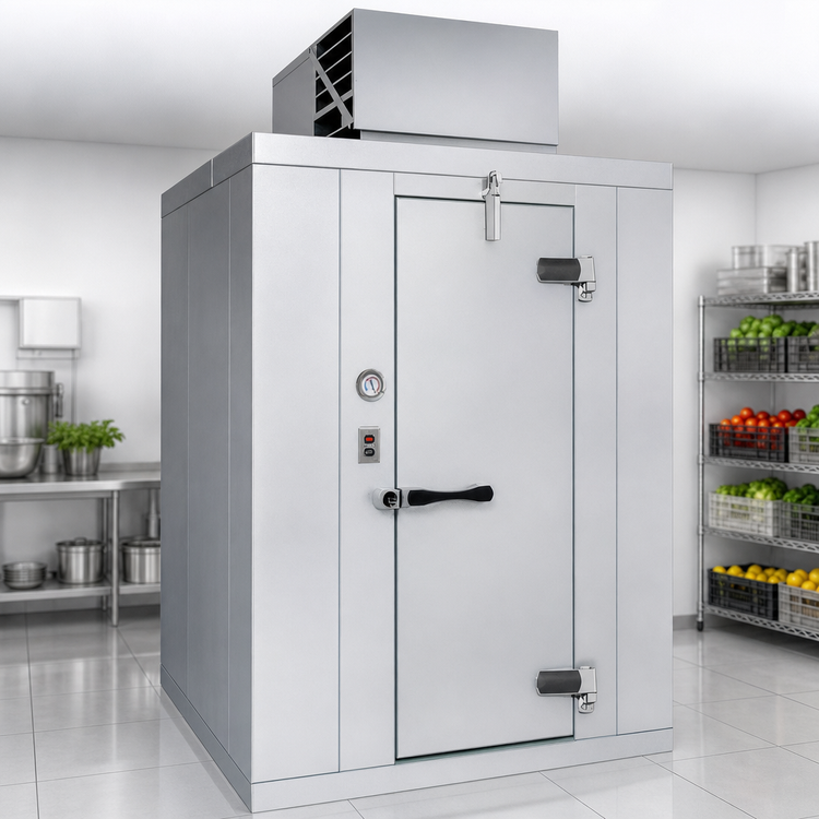 Product image #3 for Polar-Pak Indoor Walk-In Cooler with Floor, Top-Mounted Self-Contained Refrigeration, Nominal 10' x 10' x 7'6.25"