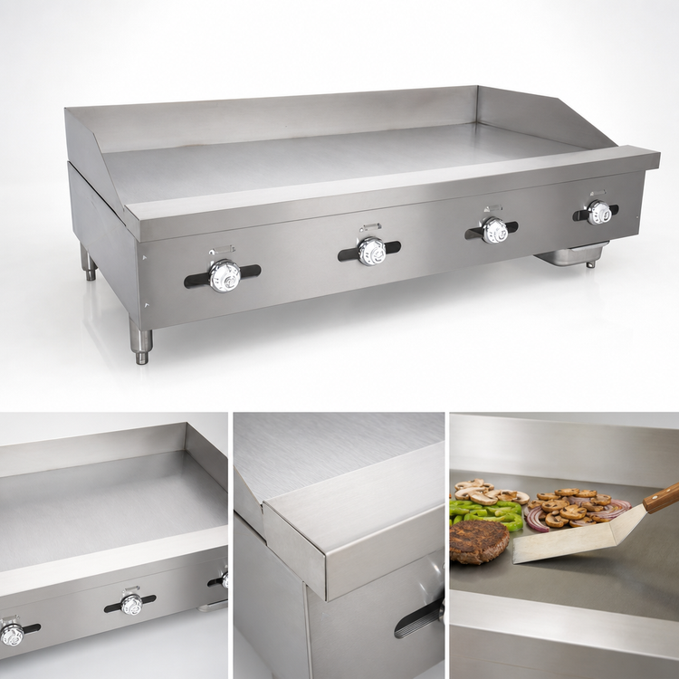 Product image #3 for Comstock-Castle FHP48-48T 48-Inch Countertop Gas Griddle with 4 Thermostat Controls
