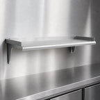 Thumbnail image #3 for Eagle Group Snap-n-Slide SWS1560-16/3 60 in. W x 15 in. D Wall-Mounted Shelf, Rolled Front Edge, 16/304 Stainless Steel, 225 lb. Capacity