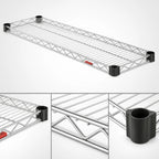 Thumbnail image #3 for Eagle Group QuadTruss QA1860C Quad-Adjust Wire Shelf, 60"W x 18"D, Chrome-Plated, 600 lb Capacity Case of 2