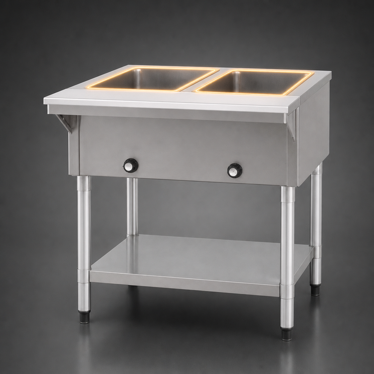 Product image #3 for Eagle Group 33-Inch Natural Gas Hot Food Table with Open Base and 2 Dry Wells
