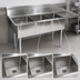 Thumbnail image #3 for John Boos E-Series 3-Compartment Sink with Right-Hand Drainboard, 62-1/2-Inch Wide, 18-Gauge 300 Series Stainless Steel