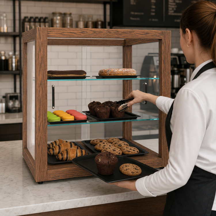 Product image #4 for KoolMore 18-Inch Full-Service Countertop Bakery Display Case with 3 Tempered Glass Shelves