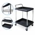 Thumbnail image #3 for Metro Deep Ledge 2-Tier Utility Bus Cart with Open Base, 38-3/4 x 27 x 41 Inches, Black