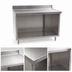 Thumbnail image #3 for Spec-Master Marine Series Stainless Steel Work Table with Open Front Cabinet Base, 96 x 24 Inch, 14-Gauge 304 Top, 1-1/2 Inch Rear Up-Turn