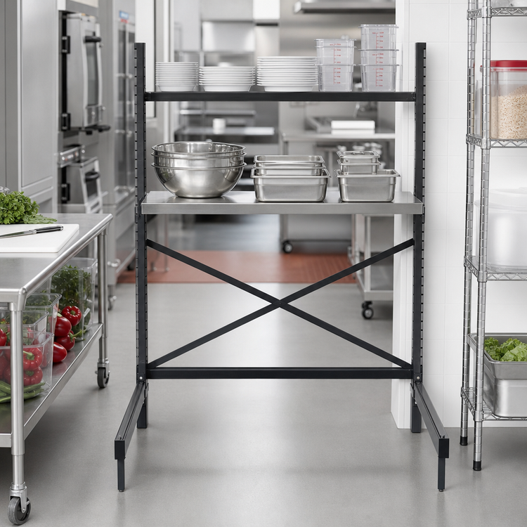 Product image #3 for Metro SmartLever Cantilevered Shelving Starter Base Kit for 60"W x 30"D Shelves