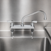 Thumbnail image #3 for Fisher 8-Inch Center Deck-Mount Brass Manual Faucet with 12-Inch Swing Spout and Lever Handles
