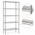 Thumbnail image #3 for Eagle Group 5-Tier Wire Starter Shelving Unit, 24-Inch W x 18-Inch D x 86-Inch H, Stainless Steel Finish