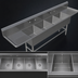 Thumbnail image #3 for John Boos Pro-Bowl 4-Compartment Sink with Dual 30-Inch Drainboards, 14-Gauge Stainless Steel