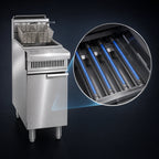 Thumbnail image #3 for Imperial (Middleby) Spec Series IHR-F75 Heavy-Duty Range-Match Gas Fryer, 75 lb., Millivolt Controls, Stainless Steel